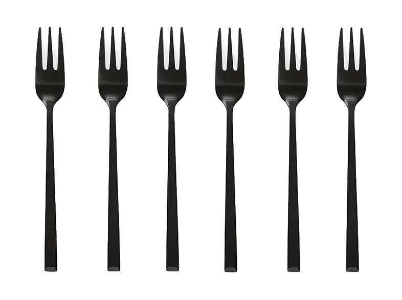 Komplet widelczyków do ciasta AMBITION 6 sztuk Como Czarny