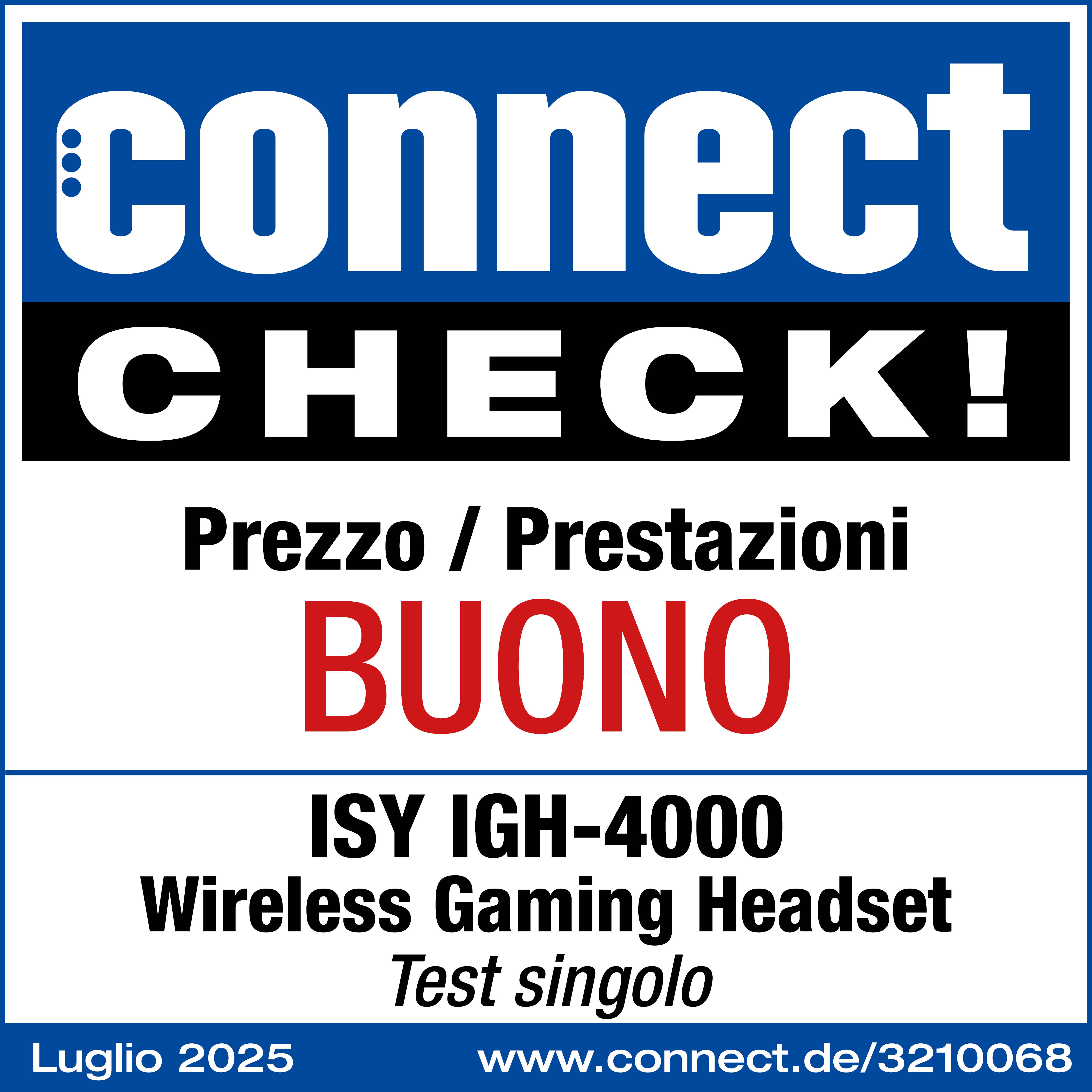 L'image est une publicité pour un casque de jeu. Elle contient les mots "connect" et "CHECK!" en grand.