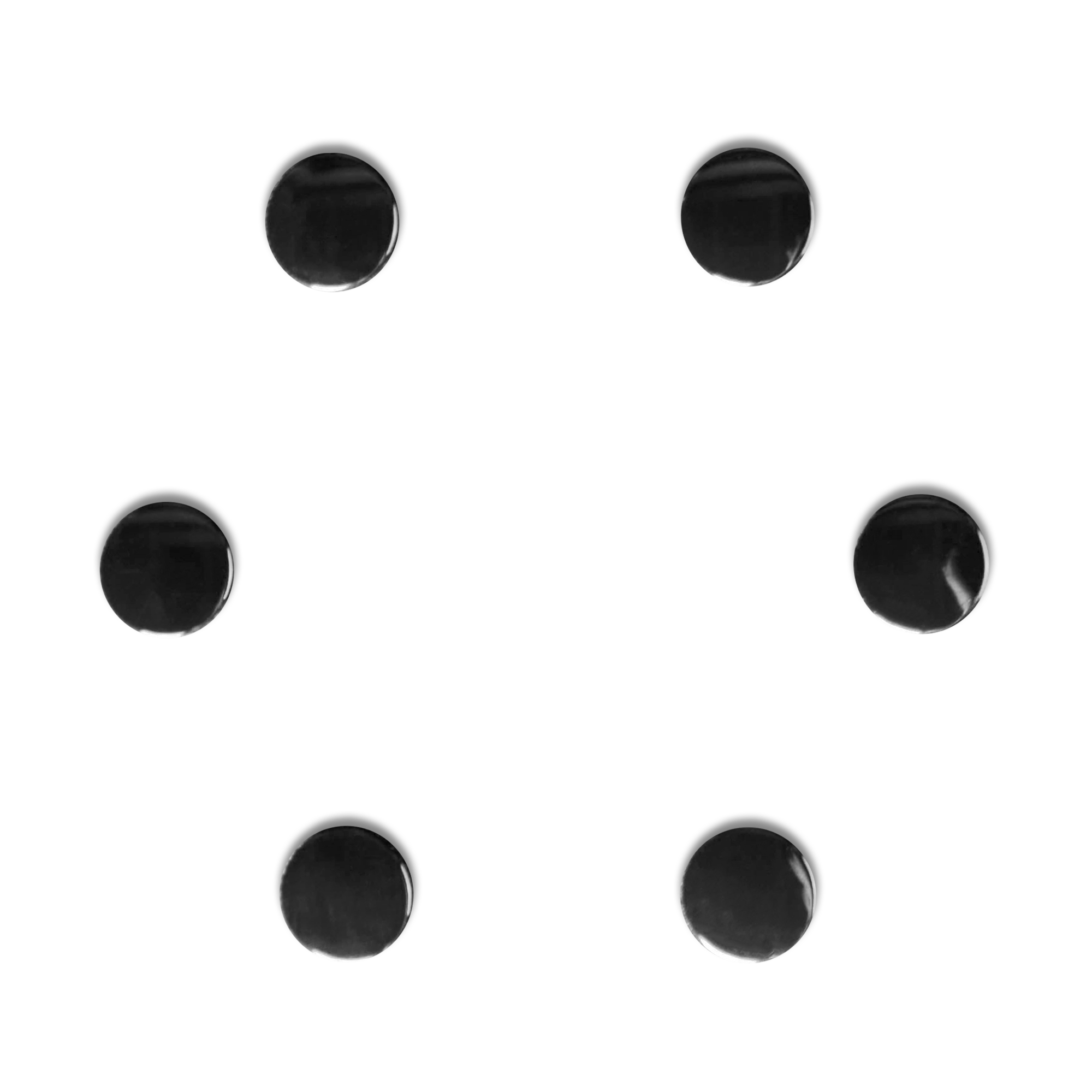 Abstrakcyjna kompozycja z teksturowaną szarą powierzchnią i sześcioma czarnymi, błyszczącymi, okrągłymi obiektami.
