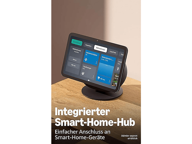 Amazon Echo Show 8 (neueste Generation), brillantes 8,7-Zoll-Display in HD-Auflösung mit raumfüllendem 3D-Audio und Alexa, Weiß; Smart Speaker — Foto 4 von 5