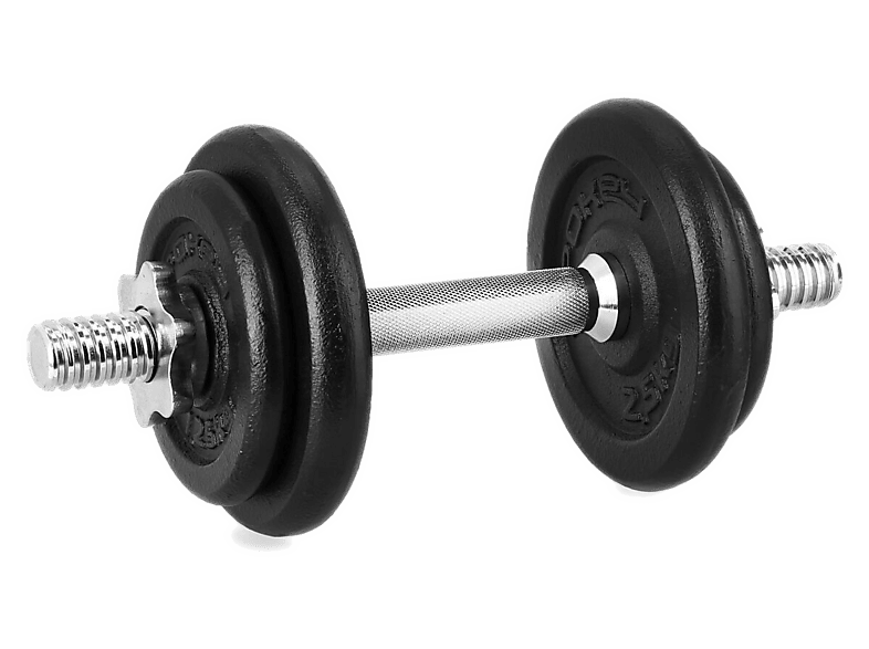 Zestaw jednej hantli 9,5kg SPOKEY Egir Czarno-srebrny