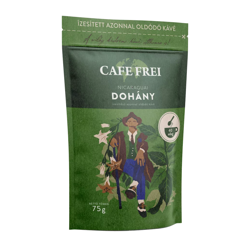 CAFE FREI Dohány ízesítésű azonnal oldódó kávé, 75g