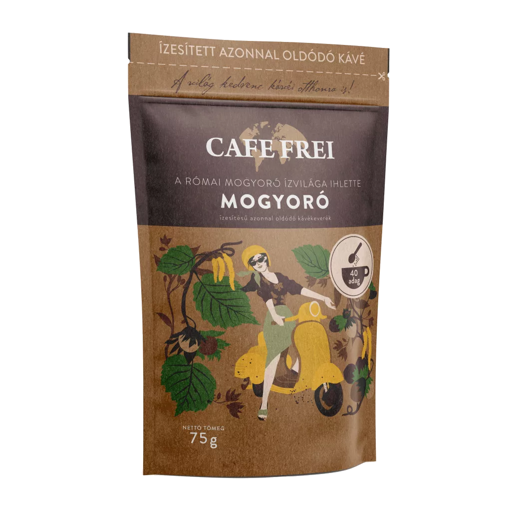 CAFE FREI Mogyoró ízesítésű azonnal oldódó kávé, 75g