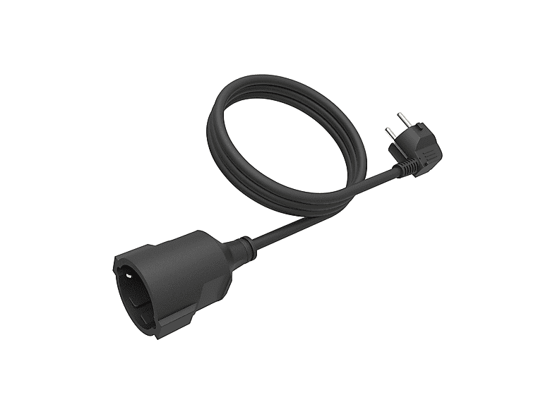 ISY IPX-1230-B Verlängerungskabel, 3 Meter, Schwarz