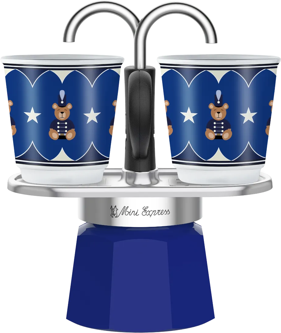 BIALETTI Mini Express kotyogós kávéfőző szett 2 adag - kék GD25