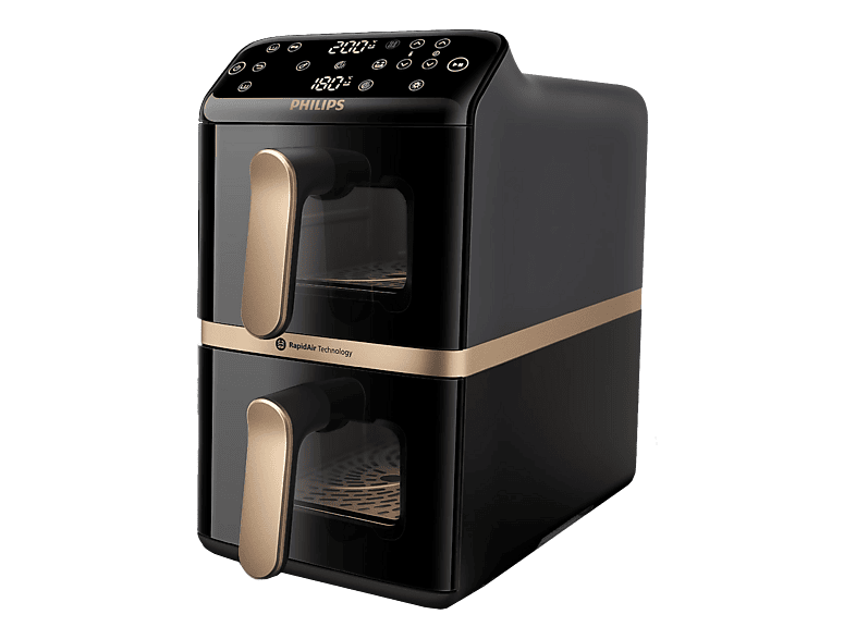 PHILIPS NA462/79 Airfryer, 10 l, 40–200 °C, Keramische Beschichtung, Rutschfeste Füsse, Cool-Touch-Handgriffe