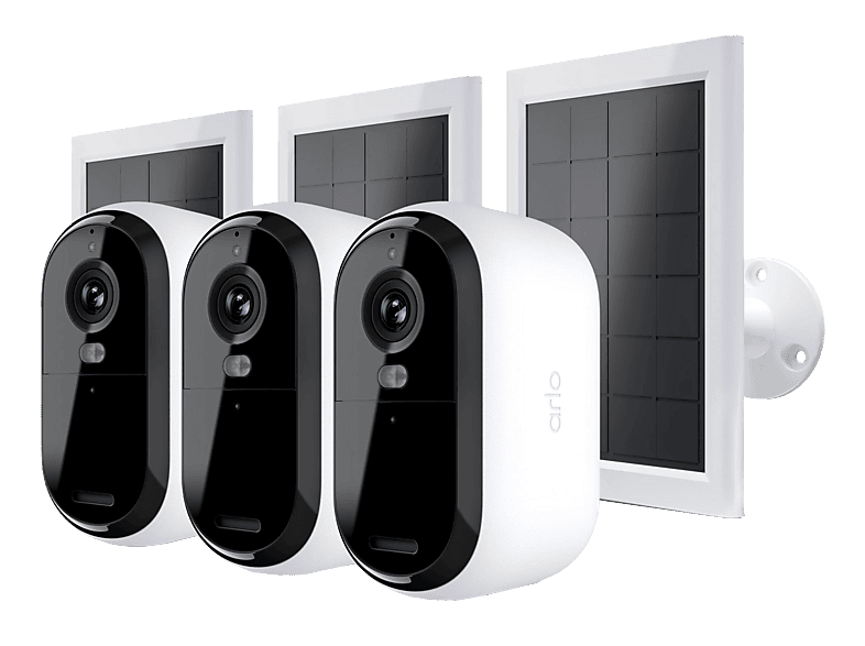 ARLO Essential 3 2K (3er Set), Sicherheitskamera + Solarpanel