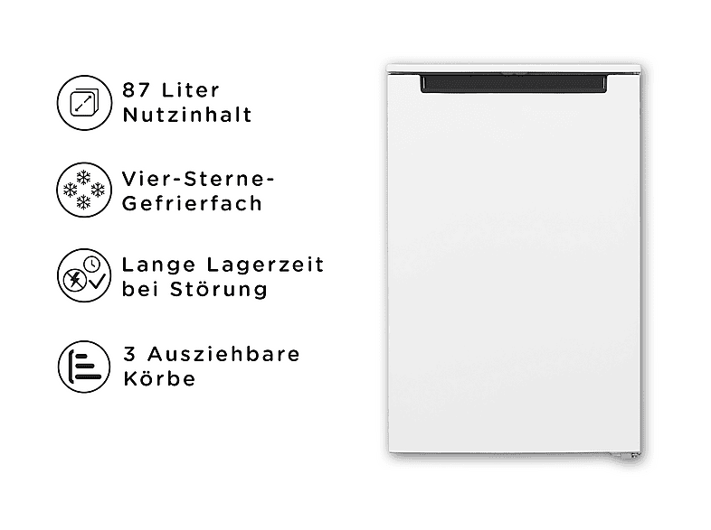 OK. OFZ 121 C W Gefrierschrank (C, 87 l, 850 mm hoch)
