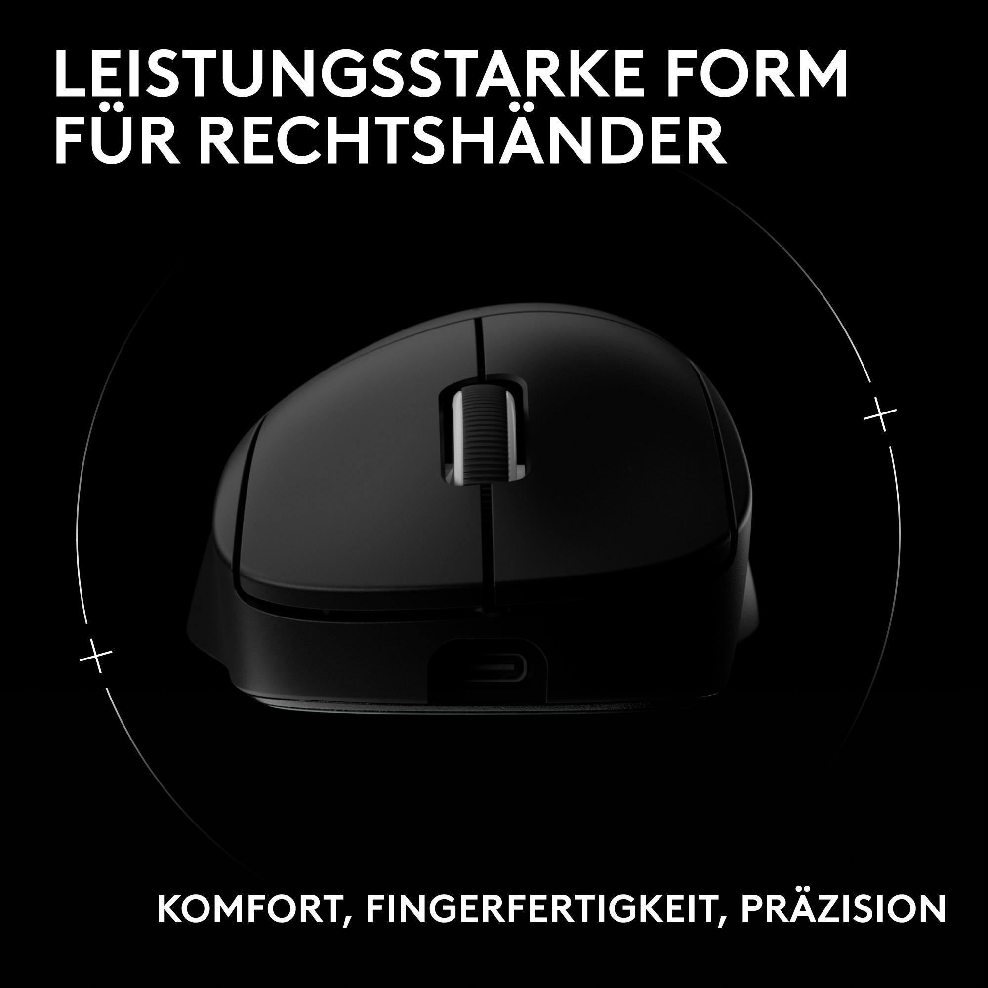 LOGITECH G Pro X Superlight 2 DEX Lightspeed Gaming Maus, Black