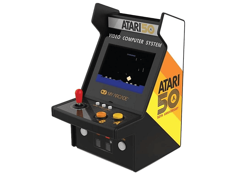 Consola retro - My Arcade Micro Player Atari 100 Games, Video Pantalla 2.75" a Color, Negro