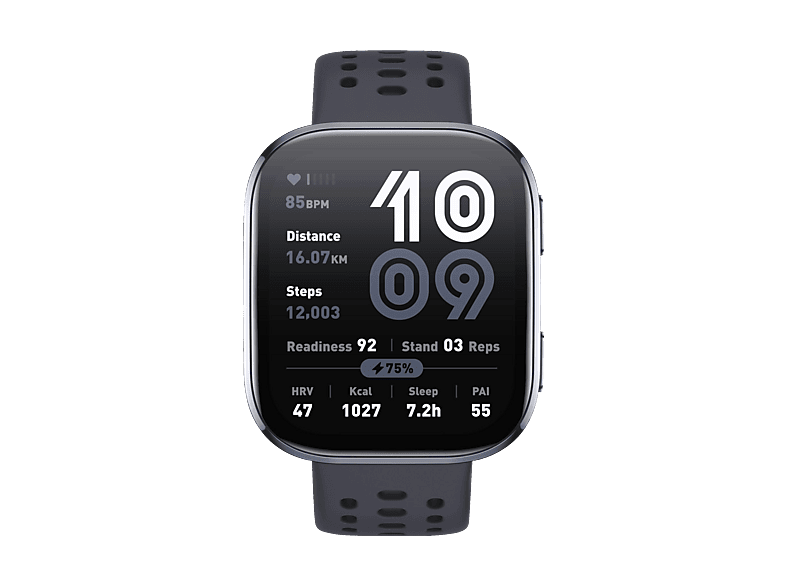 AMAZFIT Bip 6 Smartwatch Aluminium Silikon, 22 mm, Black