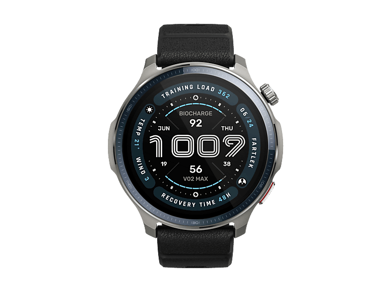 AMAZFIT Balance 2 NFC Smartwatch Aluminium Silikon, 22 mm, Black