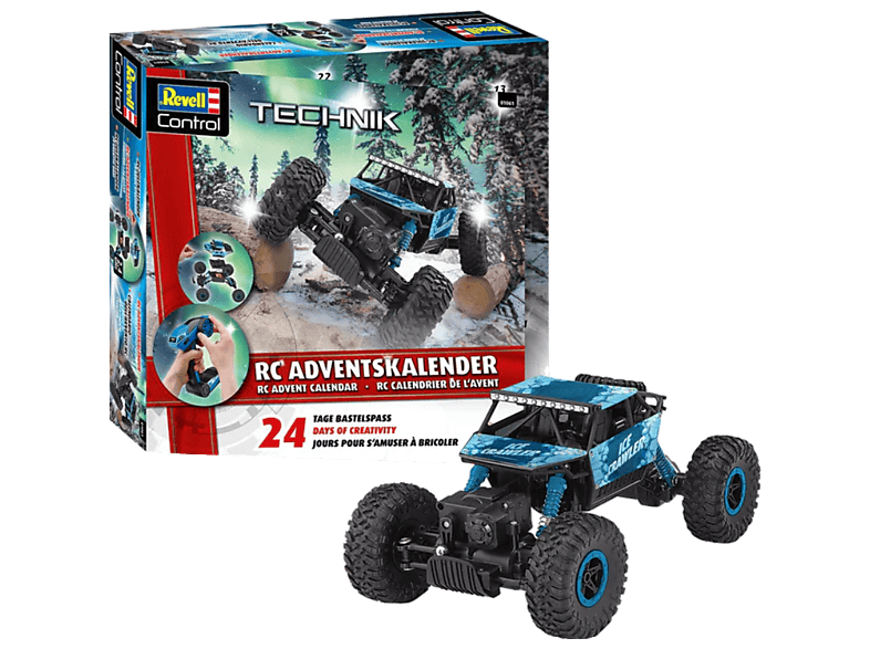 Revell Control Technik: 01061 RC Adventkalender RC Crawler für Jungen, Mädchen & Erwachsene (Ab 10 Jahren); Adventskalender