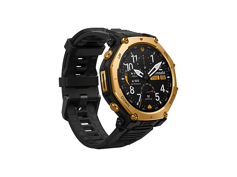Thumbnail - AMAZFIT T-Rex 3 Pro 48 mm Smartwatch Titanlegierung, Aluminium, Kunststoff Silikon, 22 mm, Black Gold
