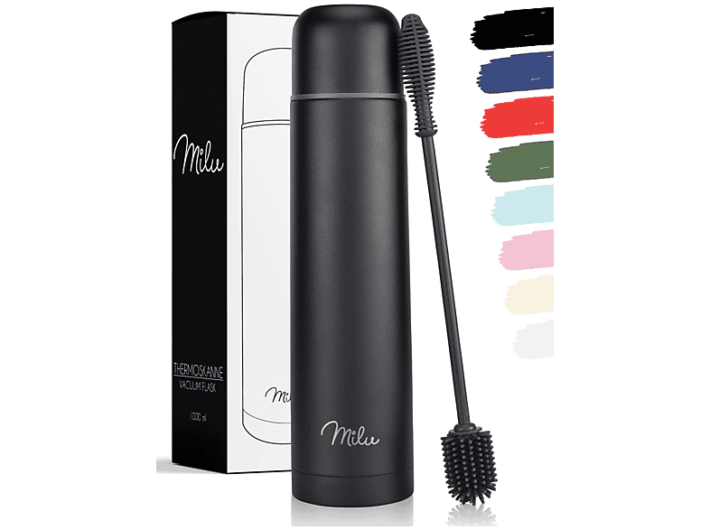 Milu Termos 1000 ml +Silikon Siyah