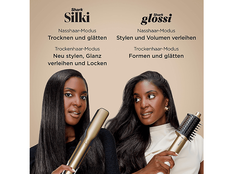 Shark HD6051SEU Glam Multistyler für glatte Haare, Wellen und Locken, Gold, 1500 Watt, 6 Aufsätze — Foto 4 von 5