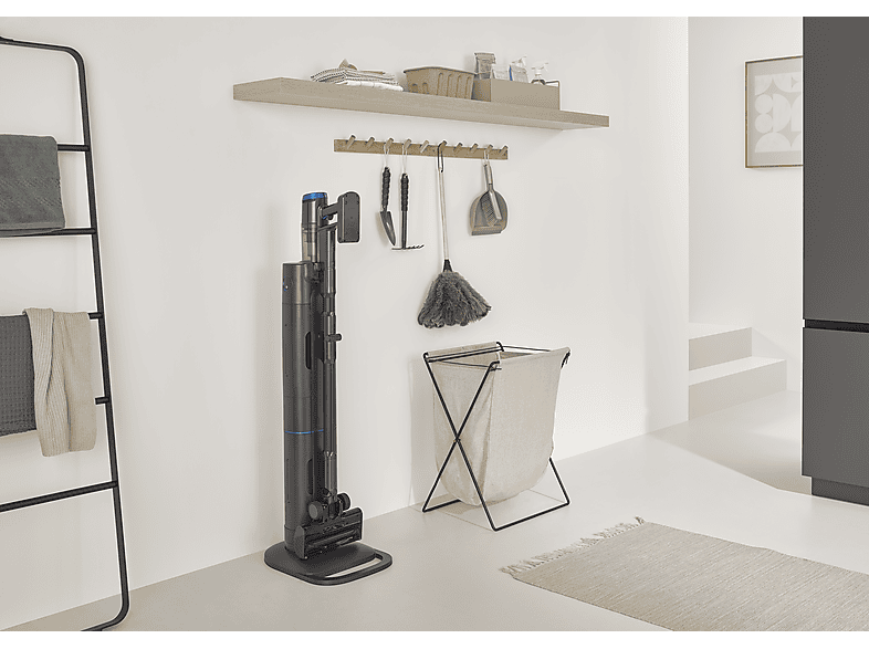 Koenic KVRC 252325 Staubsauger mit Absaugstation + 10 Staubbeutel (2,5 l, Akkulaufzeit: 60 min, Anthrazit Blau) — Foto 4 von 5