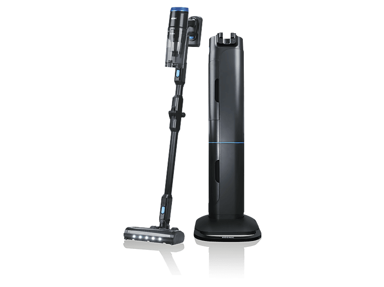 Koenic KVRC 252325 Staubsauger mit Absaugstation + 10 Staubbeutel (2,5 l, Akkulaufzeit: 60 min, Anthrazit Blau)