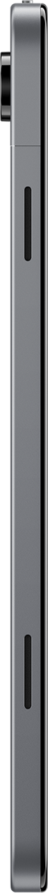 Gros plan d'un objet rectangulaire gris métallique avec deux découpes oblongues noires.