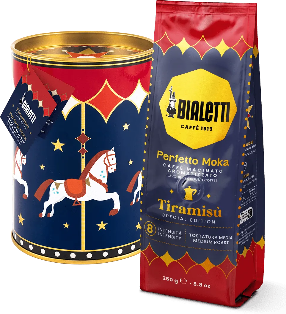 BIALETTI Moka Perfetto Tiramisu őrölt kávé 250 g fémdobozban