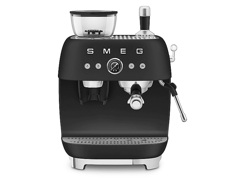 Smeg EGF03BLMEU 50's Style Espressomaschine (Schwarz-Matt, Edelstahl Kegelmahlwerk, 1650 Watt, 15 bar) — Foto 2 von 5