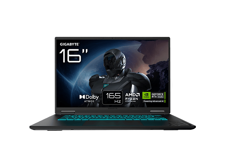 Portátil gaming - Gigabyte A16 3WH, 16" Full-HD, AMD Ryzen™ 7 260, 32 GB RAM, 1 TB SSD, GeForce RTX™ 5070, Sin sistema operativo
