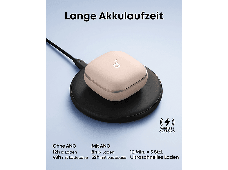 Thumbnail - SOUNDCORE BY ANKER Liberty 5, In-ear Kopfhörer Bluetooth Pfirsich-Rosa