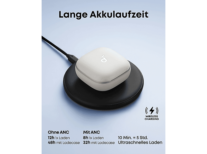 Thumbnail - SOUNDCORE BY ANKER Liberty 5, In-ear Kopfhörer Bluetooth Wolken-Weiß
