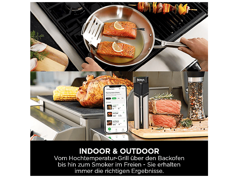 Ninja WP100EU ProChef Thermometer für drinnen & draußen, Silber — Foto 3 von 5