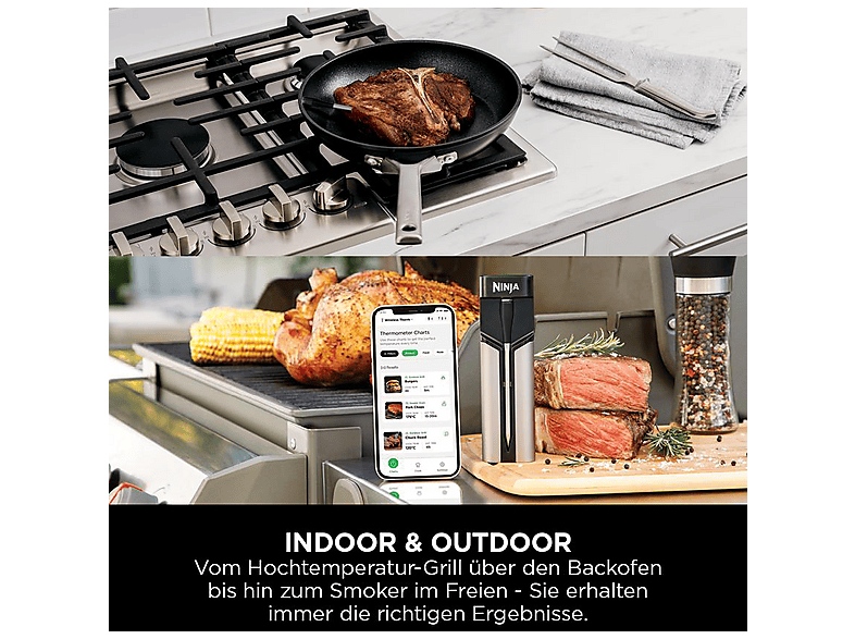 Ninja WP100EU ProChef Thermometer für drinnen & draußen, Silber — Foto 4 von 5