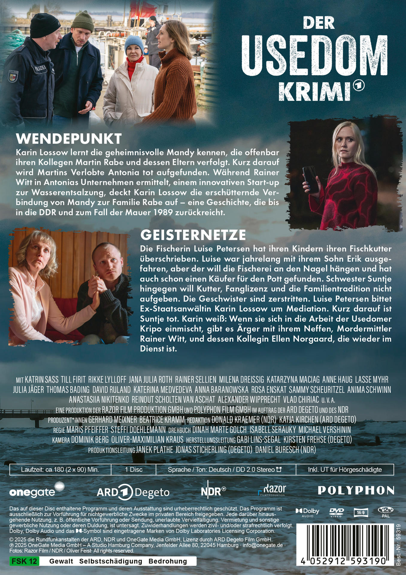 DVD-Cover. Text: Der Usedom Krimi. Bilder von Schauspielern und Schauspielerinnen.