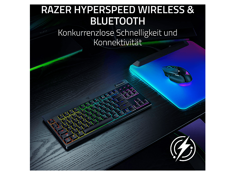 Thumbnail - RAZER BlackWidow V4 Tenkeyless, Gaming-Tastatur, Bluetooth, kabelgebunden, Schwarz
