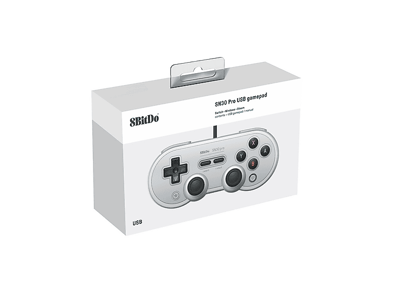 Thumbnail - 8BITDO SN30 Pro Gaming Controller Grau für Nintendo Switch, PC