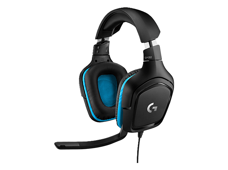 LOGITECH G G432 Lightspeed, Kabelloses Gaming Headset, 7.1 Surround Sound, Lightsync RGB, Schwarz