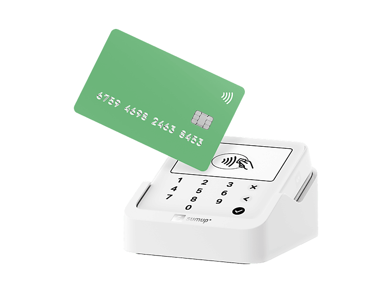 SUMUP Solo Lite Bundle, Kartenterminal mit Ladestation, weiß Kartenleser für mobile Kartenzahlungen