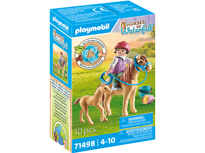 Playmobil 71498 Horses of Waterfall: Kind mit Pony und Fohlen (Ab 4 Jahren); Spielset