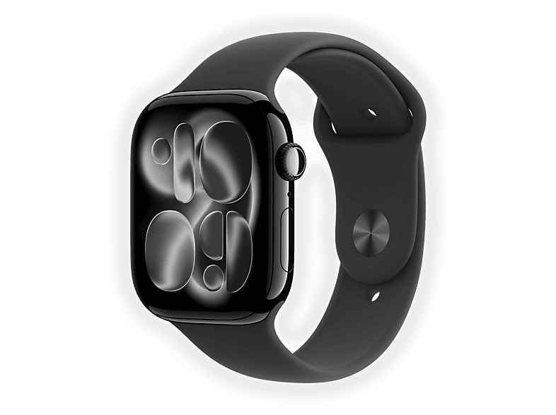 APPLE Watch Series 11 GPS, Cassa 46 mm in alluminio Jet Black con Cinturino Sport nero - M/L