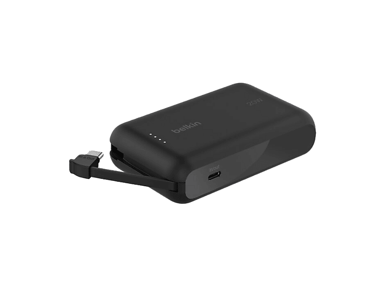 Belkin BPB021hqBK, 10000 mAh, 1x USB-C, Cable Integrado, Carga Rápida, 20W, Negro