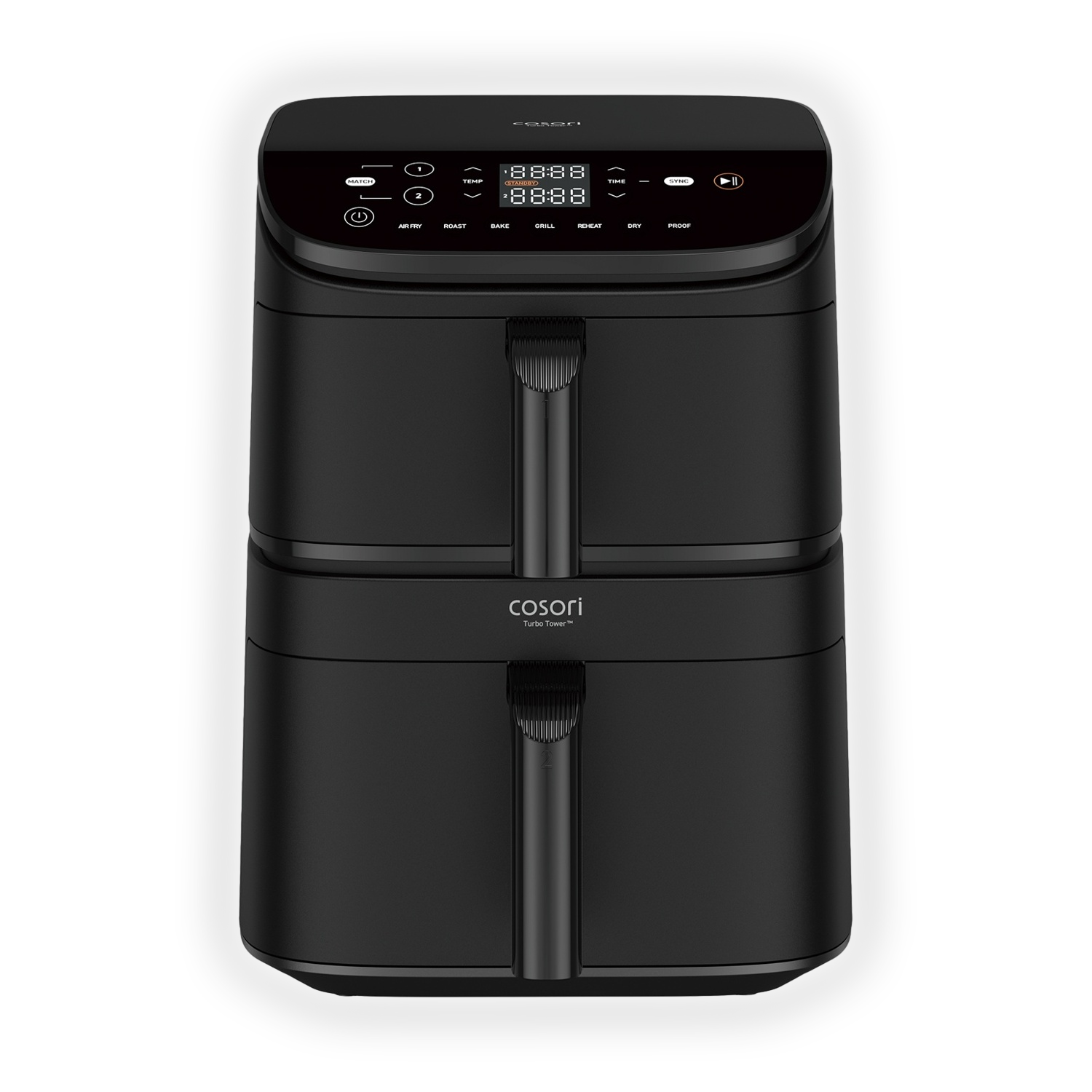 Cosori Turbo Tower Friggitrice AD Aria, capacità 10,8 l, Max potenza 2630 W, Nero