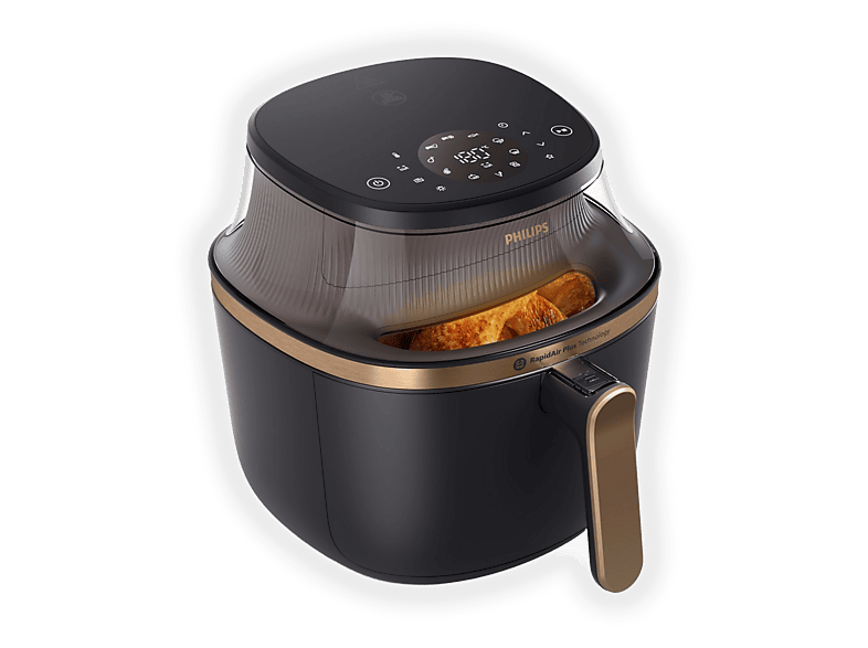 PHILIPS Airfryer Serie 3000 da 7.2L NA342/00 FRIGGITRICE AD ARIA, capacità 7,2 l, Max potenza 2000 W, Nero