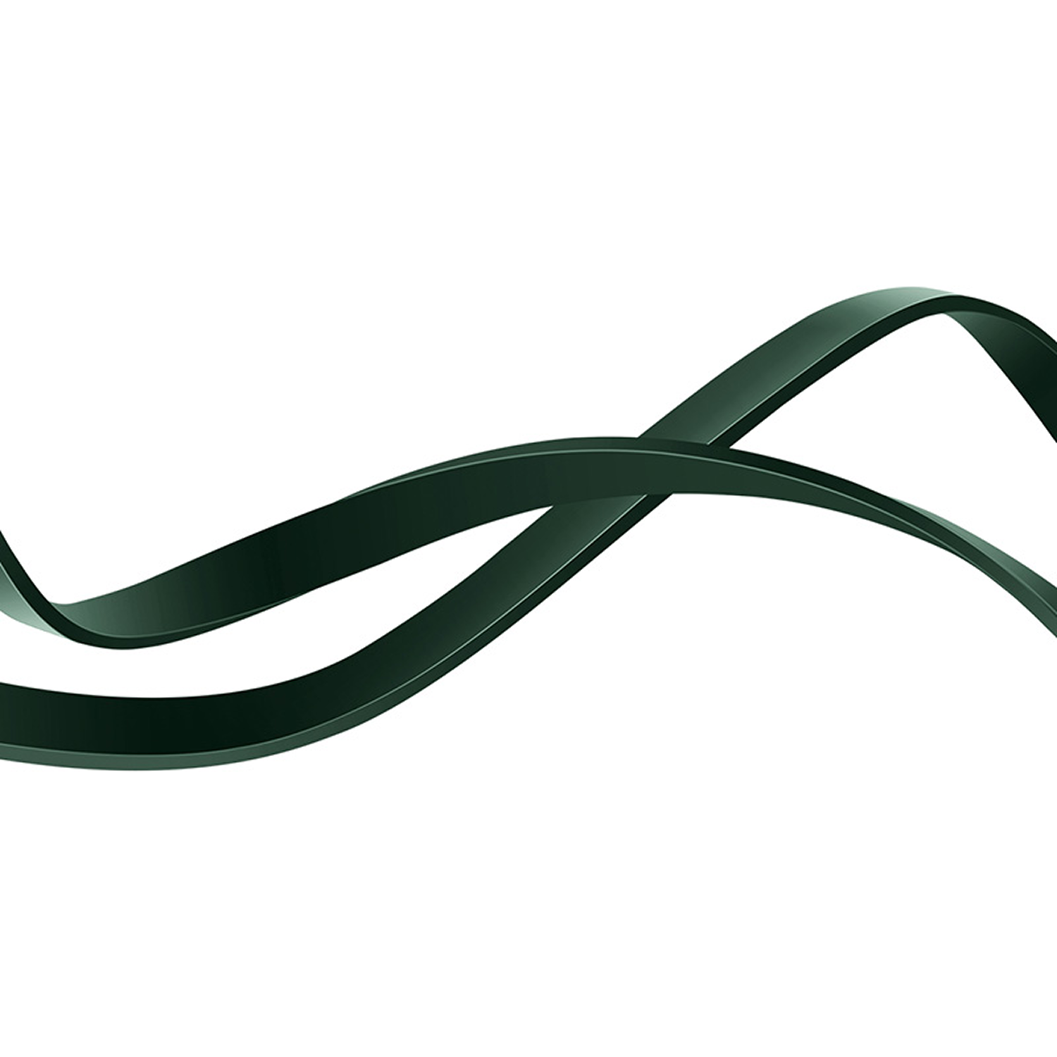 Imagen abstracta con líneas curvas verde oscuro que se cruzan sobre un fondo blanco. Las líneas crean un diseño fluido y dinámico.