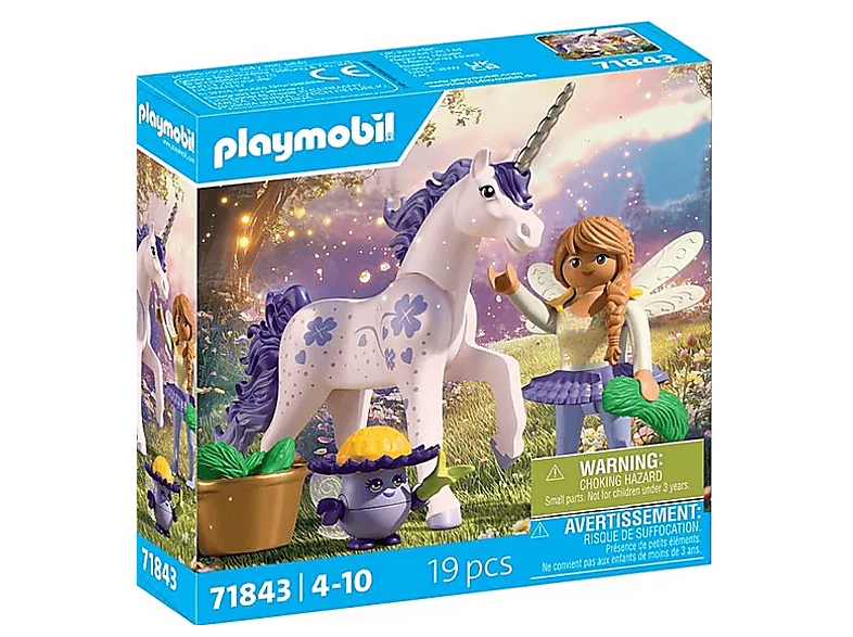 Playmobil 71843 Magic Unicorns: Sammeleinhorn Glückslavendel mit Fee (Ab 4 Jahren); Spielset