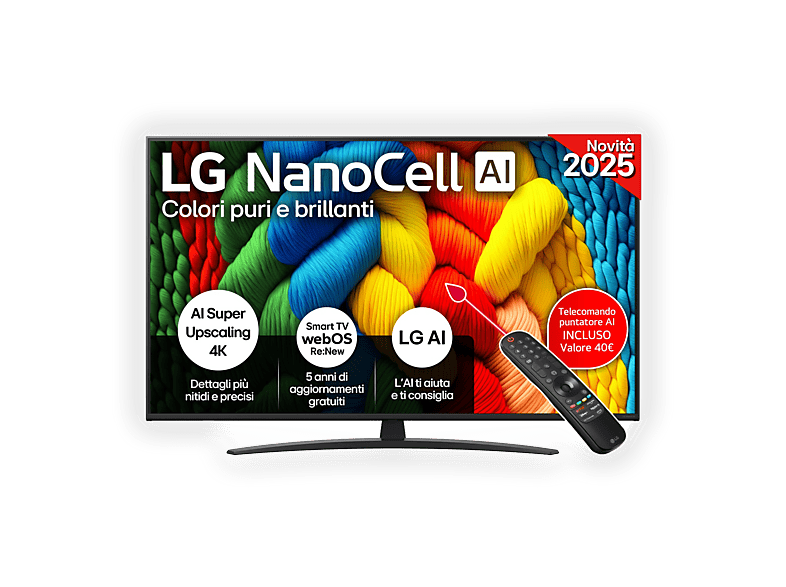LG NanoCell AI 55Nano81A6A, Smart TV LED 55'', 4K, Dolby Digital, Full