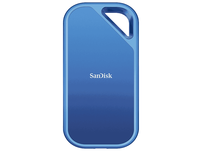 Disco duro SSD externo 4 TB - Sandisk Creator Pro Portable SSD, Hasta 2000/MBs de lectura, IP65, USB-C, Azul