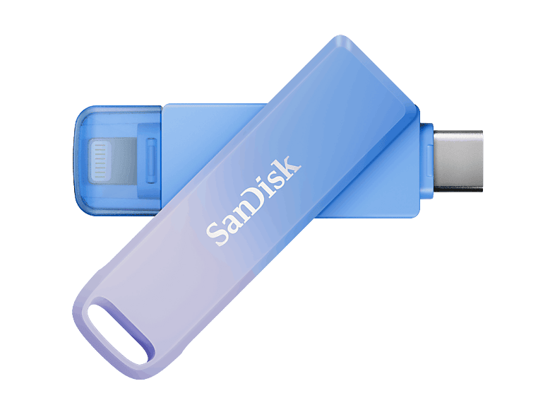 Pendrive para móvil 128 GB - Sandisk Creator Phone Drive, USB-C y Lighning, Para iPhone, Hasta 90MB/s de lectura, Azul