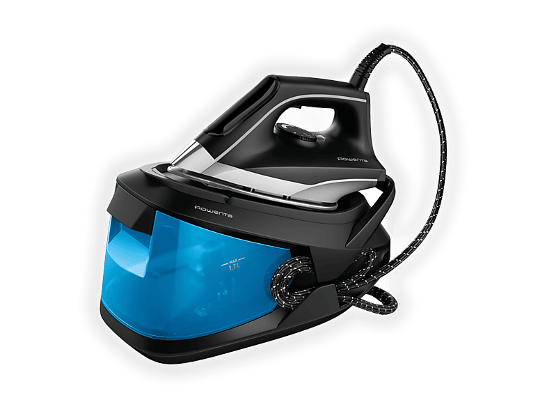 Ferro A Caldaia Rowenta Turbosteam Vr8320, 2600 w, Colpo vapore 120 g/min, Serbatoio 1,7 l, Piastra in Acciaio inossidabile trattato al laser, Nero &