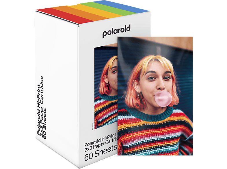 Papel fotográfico - Polaroid Hi-Print Gen 2, 60 hojas, 2x3