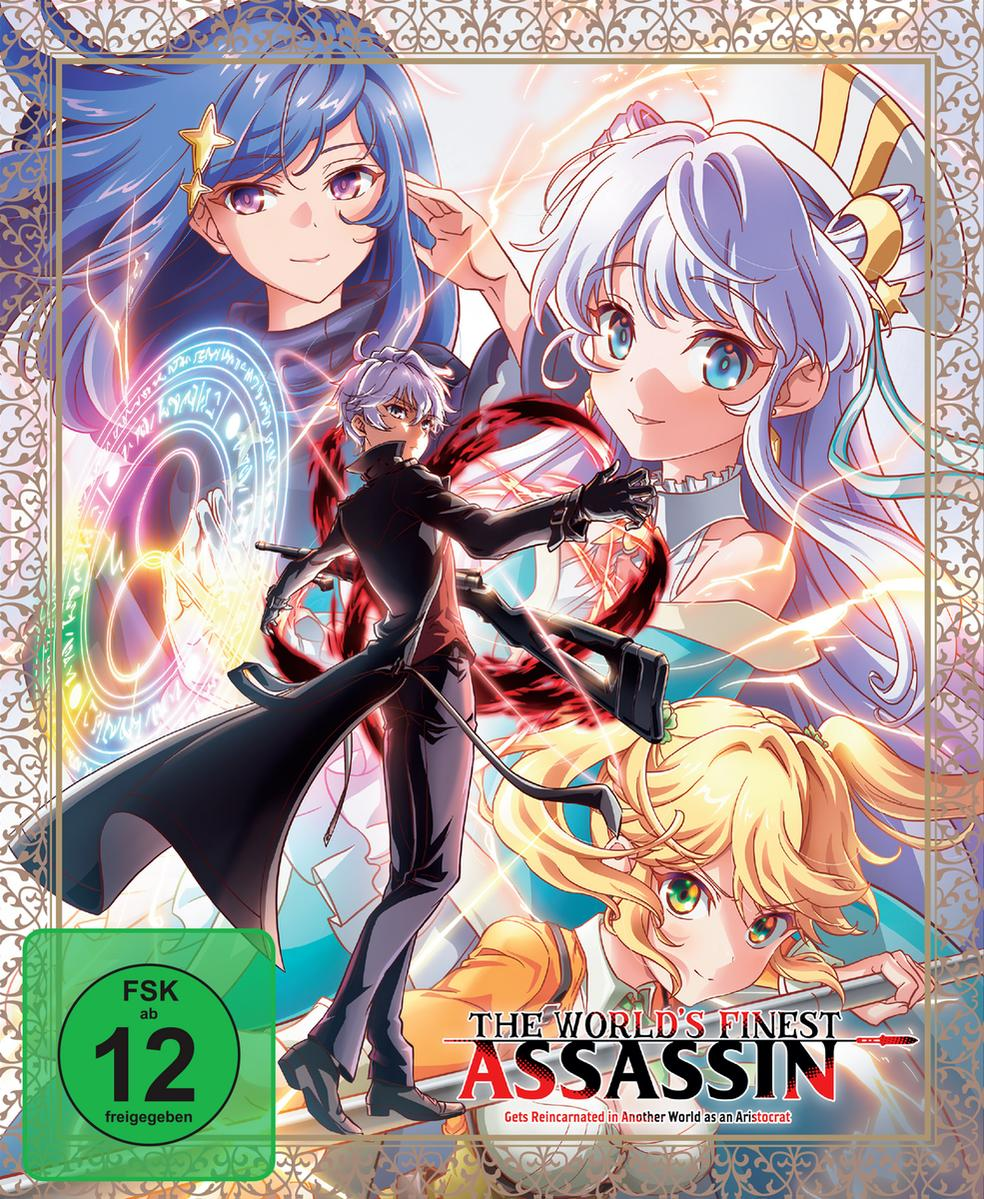 Anime-Cover: Charaktere mit bunten Haaren und magischen Effekten. Titel: The World's Finest Assassin.