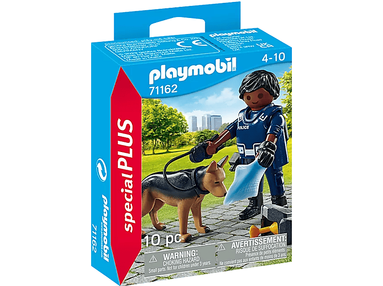 Playmobil 71162 City Action: Polizist mit Spürhund (Ab 4 Jahren); Spielfigur