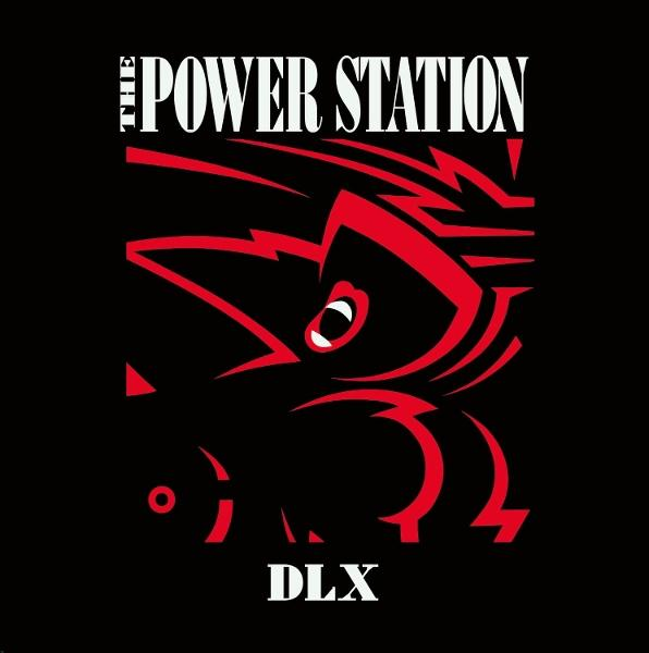 Das Logo von The Power Station DLX. Rote stilisierte Grafik eines Auges und Gesichts auf schwarzem Hintergrund. Weißer Text oben und unten.
